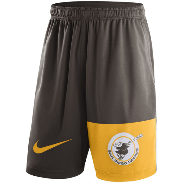 Men's San Diego Padres Nike Brown Cooperstown Collection Dry Fly Shorts